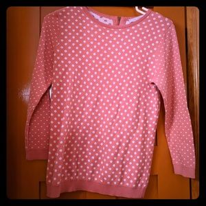 Salmon polka dot sweater!